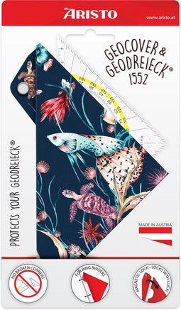 Aristo geocover - voor opbergen geodriehoek van 16cm - inclusief geodriehoek - Marine Life - AR-18002B