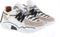 DWRS Orion - Dames Sneakers - Zandkleurig Leer met Gouden Accenten - Kleur Zand