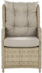Beliani PONZA - Loungeset voor 2 - Beige - PE rotan