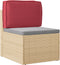 vidaXL - Ligbedkussen - voor - Rugleuning - Wijnrood - 60x40x12 - cm - Oxford - Stof
