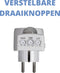 Perel Schemerschakelaar, instelbaar, detectiehoek 160°, detectiebereik 9 m, 230 V, 1.5 A, 300 W, Franse aarding type E, wit