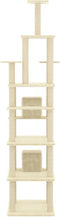 vidaXL - Kattenmeubel - met - sisal - krabpalen - 216 - cm - crèmekleurig