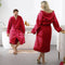 Moodit Reese - Badjas - Met capuchon en ceintuur - Donker rood - L (1 stuk)