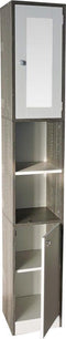 Kolomkast badkamer - opbergkast badkamer hal slaapkamer - met spiegel - 180 cm hoog
