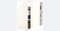 VDD Witte schuine wand kast 100×100×50 cm - compacte opbergkast - schuifdeuren - ruimtebesparend