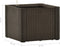 vidaXL - Plantenbak - hoog - met - zelfbewateringssysteem - 43x43x33 - cm - mokka