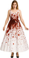 Joya Kids® - Halloween Bruidsjurk - Bloedspetters - Wit