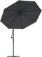 vidaXL - Zweefparasol - met - LED - en - stalen - paal - 300 - cm - zwart