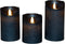 Anna’s Collection LED stompkaarsen - set van 3 - afstandsbediening - metallic blauw (3 stuks)