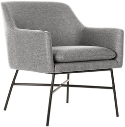 DKD Home Decor - Leunstoel - Scandi ontwerp - Zwart Lichtgrijs Metaal 66 x 62 x 76,5 cm