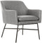 DKD Home Decor - Leunstoel - Scandi ontwerp - Zwart Lichtgrijs Metaal 66 x 62 x 76,5 cm