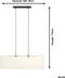 EGLO Febres - Hanglamp - E27 - 78 cm - Zwart/Wit (2 stuks)