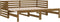 vidaXL - Slaapbank - uitschuifbaar - grenenhout - honingbruin - 2x(90x190) - cm