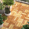 vidaXL - Terrastegels - 10 - st - 30x30 - cm - massief - teakhout