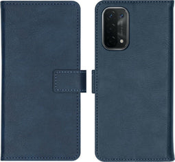 iMoshion Hoesje Geschikt voor Oppo A74 (5G) / A54 (5G) Hoesje Met Pasjeshouder - iMoshion Luxe Bookcase - Donkerblauw