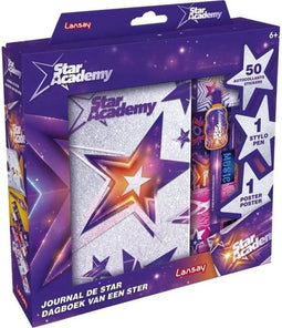 Sterrendagboek - STAR ACADEMY - Creatieve vrijetijdsbesteding - Paars - Voor kinderen vanaf 6 jaar
