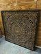 Wandpaneel Barcelona handgemaakt antique brown - Teak omlijsting 120 x 120 cm