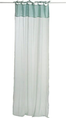 J-Line gordijn Voile - katoen/linnen - muntgroen
