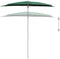 vidaXL - Parasol - half - met - paal - 180x90 - cm - groen