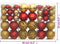 vidaXL - Kerstballen - 100 - st - 3/4/6 - cm - goudkleurig - en - wijnrood