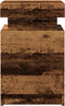 vidaXL - Nachtkastje - met - LED - 35x39x55 - cm - bewerkt - hout - oud - houtkleurig