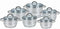 Feel Maestro MR-2120-12 - Casserolepan met deksel - Roestvrij staal Ø 16 cm Ø 18 cm Ø 20 cm Ø 24 cm (12 Onderdelen)