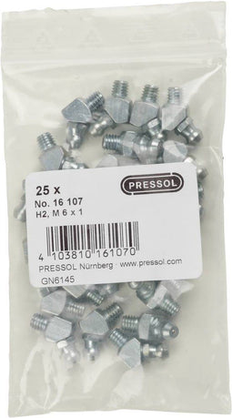 Pressol Conische smeernippel H2-45°, M 6 x 1-VZ-VK 25 stuk(s)