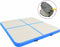 vidaXL - Gymnastiekmat - met - pomp - opblaasbaar - 200x200x20 - cm - PVC - blauw