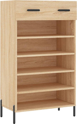 vidaXL - Schoenenkast - 60x35x105 - cm - bewerkt - hout - sonoma - eikenkleurig
