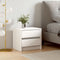 vidaXL - Nachtkastje - 40x31x35,5 - cm - massief - grenenhout - wit