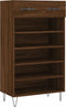 vidaXL - Schoenenkast - 60x35x105 - cm - bewerkt - hout - bruin - eikenkleur