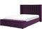 NOYERS - Tweepersoonsbed - Paars - 160 x 200 cm - Fluweel
