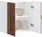 vidaXL - Keukenwandkast - Lucca - bewerkt - hout - oud - houtkleurig