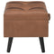 vidaXL - Opbergkruk - 40 - cm - kunstleer - bruin