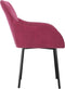 vidaXL - Eetkamerstoelen - 2 - st - fluweel - wijnrood