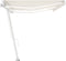 vidaXL - Luifel - handmatig - uittrekbaar - met - LED - 600x350 - cm - crèmekleurig