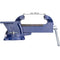tectake® Parallelle Bankschroef 165 mm - 360° Draaibaar - Vervangbare Klembekken - Gietijzer