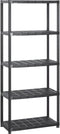 vidaXL - Opbergrek - 5-laags - 213x38x170 - cm - kunststof - zwart