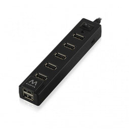 Ewent EW1130 - 7-poorts USB-hub - USB 2.0 tot 480 Mbps - Zwart