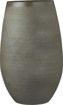 Bloempot vaas/vazen donkergroen keramiek voor bloemen/planten H40 x D26 cm - Mica Decorations plantenpotten