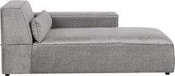 HELLNAR - Chaise longue - Grijs - Linkszijdig - Polyester