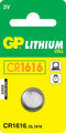 GP CR1616 - Lithium knoopcel batterij - Aluminium