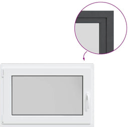vidaXL - Kelderraam - "RISOR" - 90x60 - cm - draaikiep-1/2 - DIN - links - antraciet