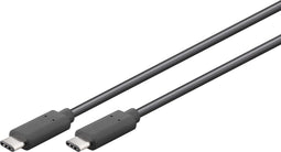 Goobay 67976 - USB-C naar USB-C kabel - USB3.0 tot 20V/3A - Grijs Zwart