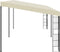 Wandprieel 3x6 m stof crèmekleurig