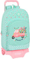 Schoolrugzak met Wielen Glow Lab Pepa Groen (30 x 46 x 14 cm)