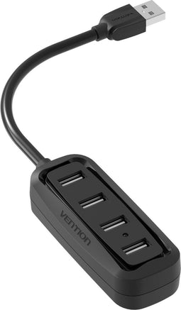 USB 2.0 Hub 4 poorten USB Splitter OTG Adapter - 1 Meter kabel - Zwart