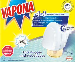 Vapona Anti Muggenstekker - Insectenbestrijding - Tot 45 nachten bescherming - Wit
