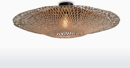 GOOD&MOJO Plafonniere Kalimantan - Bamboe - Ø87cm - Scandinavisch,Bohemian