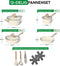 Just Perfecto 12 Delige Pannenset - Inductie - Marmeren coating - Beige (12 stuks)